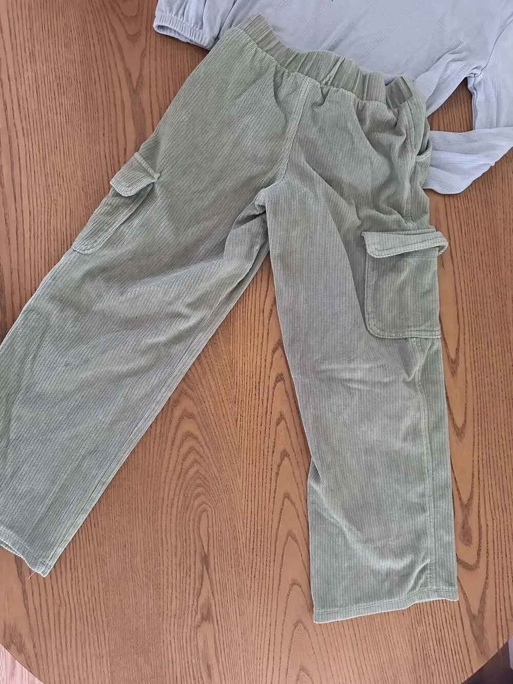 Cat & Jack Girls Corduroy Cargo Pants and Long Sleeve Shirt Set